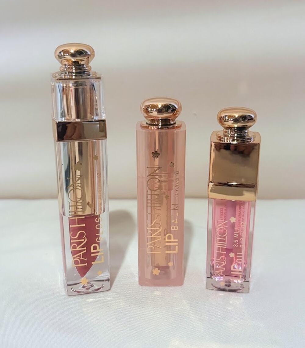 Paris Hilton Lip Gloss, Lip Balm, Lip Oil Trio